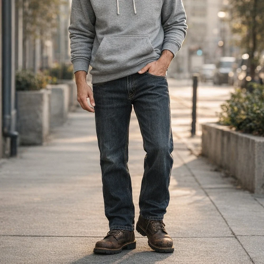 Levis 559 Relaxed Straight Jeans Mens W36 L32 Dark‎ Wash Denim Classic Fit